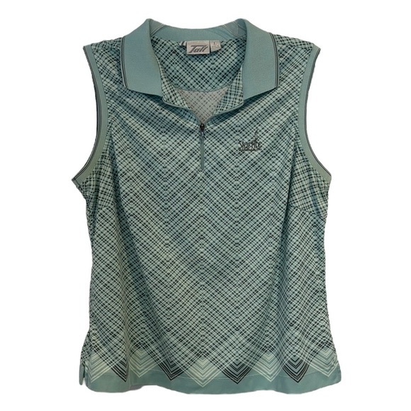 Tail Tops - Tail Sleeveless Zip Front Golf Shirt Tank Starfire Country Club Scottsdale AZ L